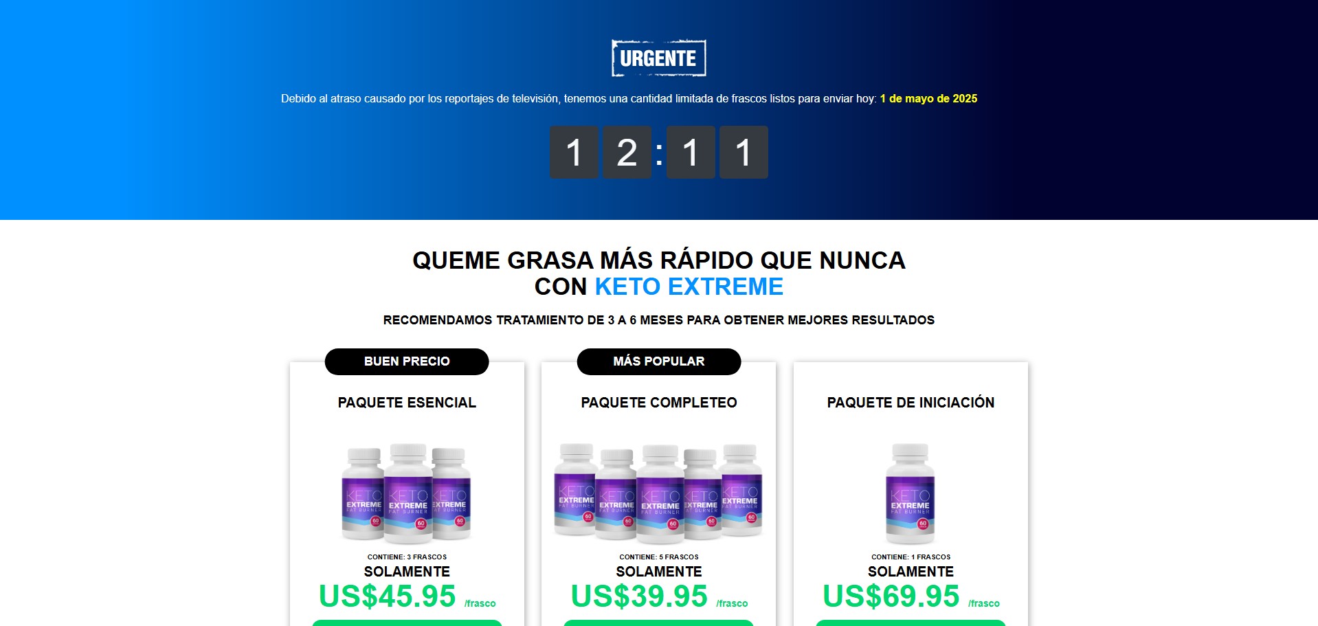 Keto Extreme Fat Burner Producto